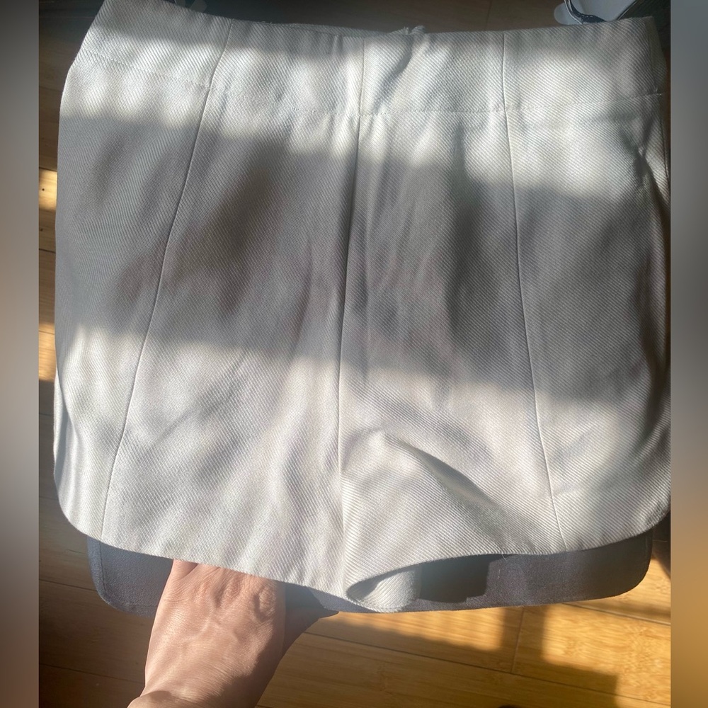 TopShop Cream High Waist Zipper Mini Shorts size 8 - Picture 2 of 9